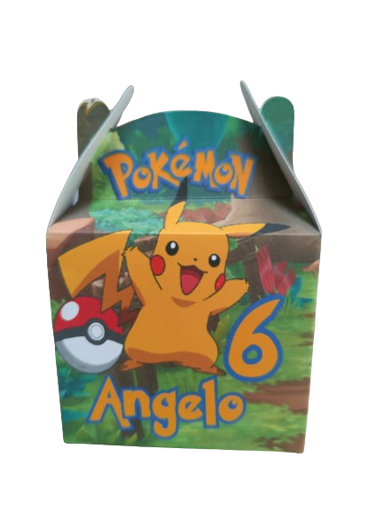 Scatoline Pokemon personalizzate festa compleanno a tema